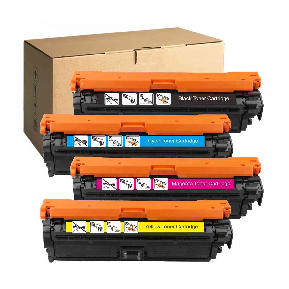 Ten-print Compatible Universal 307A/CE740A 651A/CE340A 650A/CE270A 1 SET Toner Cartridge For HP