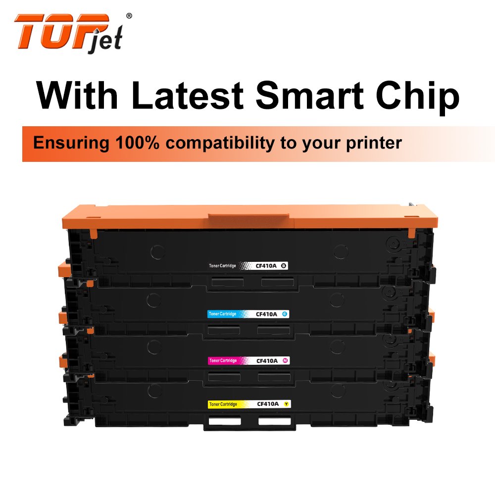 Topjet 410A CF410A CF411A CF412A CF413A CF410 CF411 CF412 CF413 Laser Toner Cartridge Compatible for HP M477 M452NW Printer