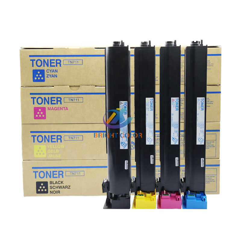Compatible Toner Cartridge Full Cartridge TN711 Color Toner Cartridge For Konica Minolta Bizhub C654 754 Copier Spare Parts