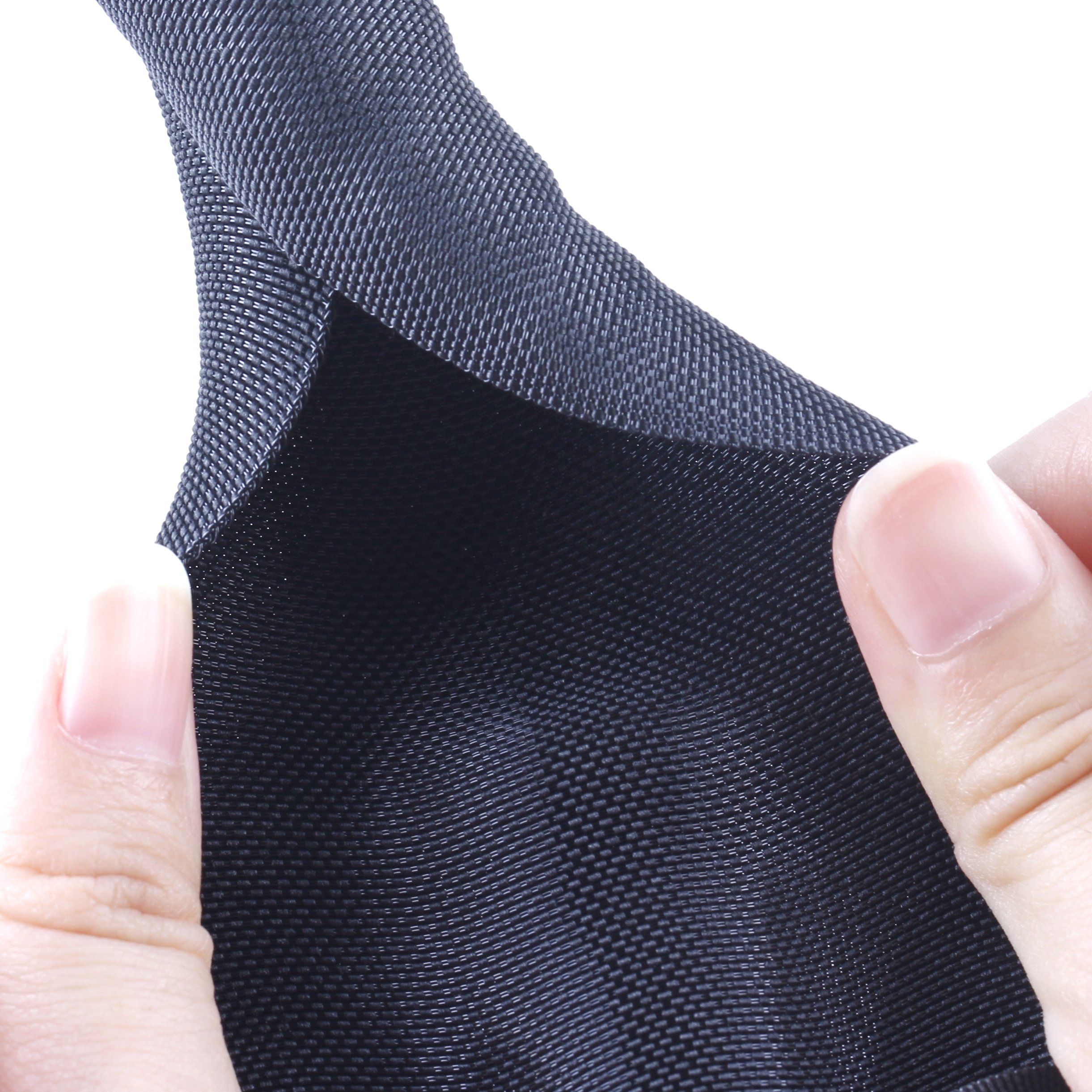 50.8mm black Self-Wrapping Split Braided Sleeve for Wire Cord Hider Cover Organizer