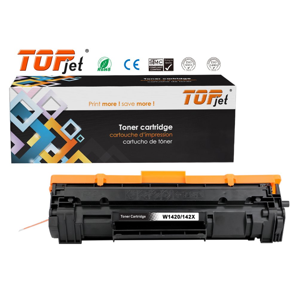 Topjet Mono Toner Cartridge W1420X W1420 142X 42X With Chip Compatible For HP LaserJet Pro M140w M410W M141 Printer