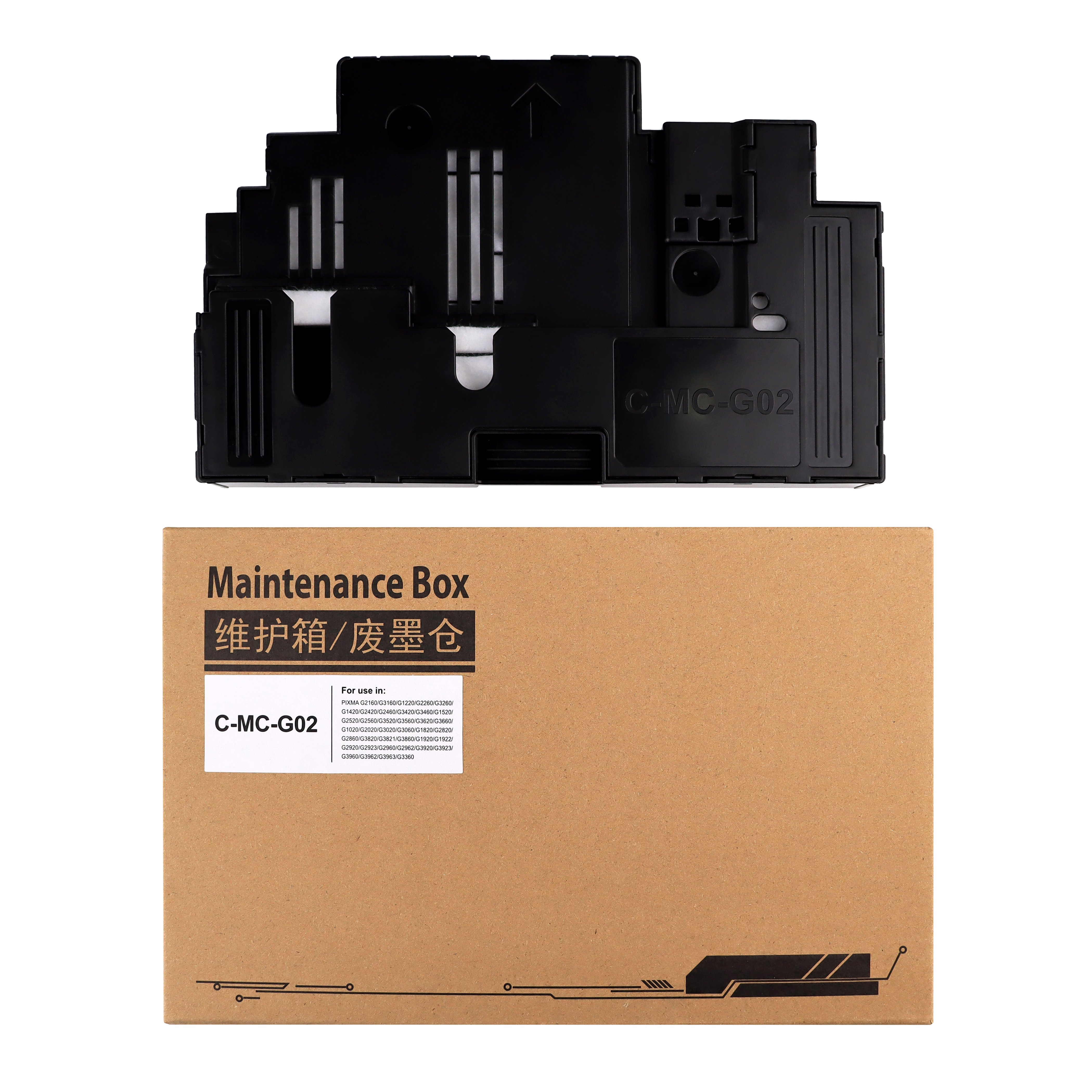 High quality MC G02 Compatible Waste Ink Maintenance Box Cartridge Tank for Canon PIXMA G2020 G1020 G2420 Printer