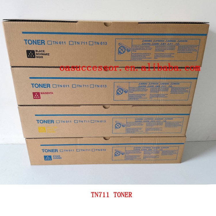 TN711/TN712 Toner Cartridge,For Konica Minolta Bizhub BH C654/C754/C654e/C754e,BHC654,A3VU130 A3VU230 A3VU330 A3VU430 TN-711/712