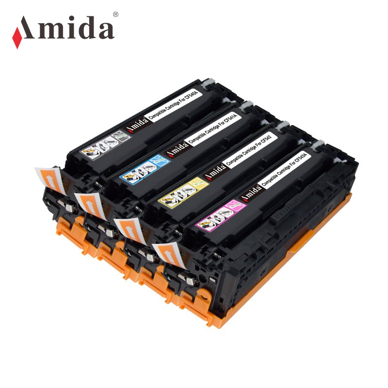 Amida Toner CF540A CF541A CF542A CF543A 203A Compatible Cartridges For HP Color Toner Cartridges