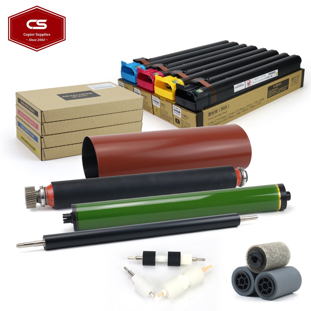 Manufacturer Toner Cartridge For Xerox Versant V80 Developer 180 Fuser Film V180 Pickup Roll 2100 Pressure Roller 3100 OPC Drum