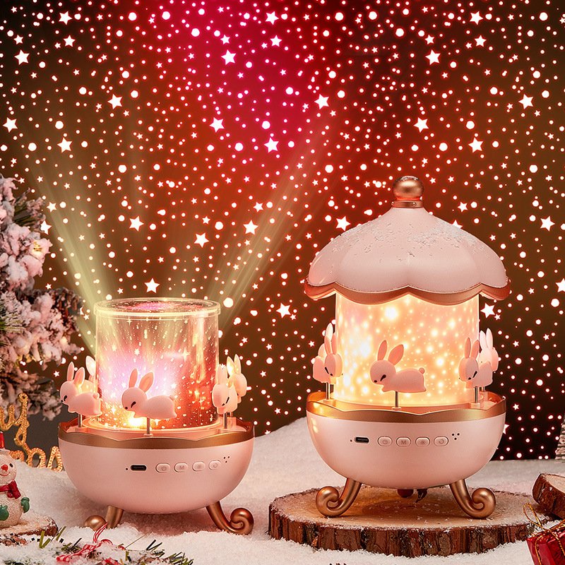 Hot Selling Star Sky Projector Night Light Decoration Rotary Kindergarten LED Baby Light Children's Bedroom Music