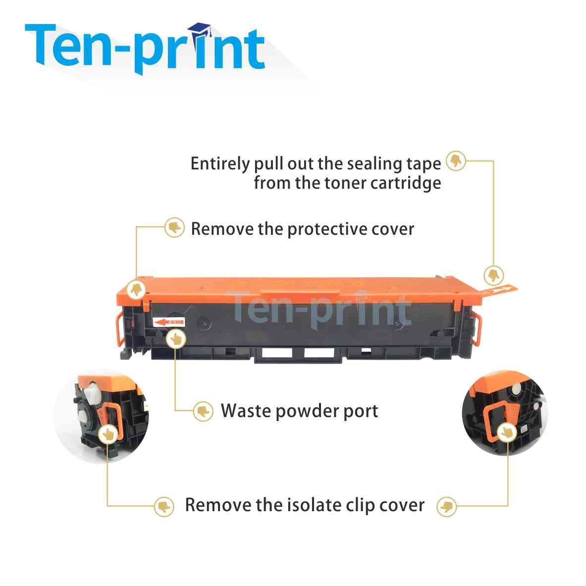 Ten-print Compatible Universal CF500A CF400A CRG045 CRG054 Color Toner Cartridge For HP & Canon