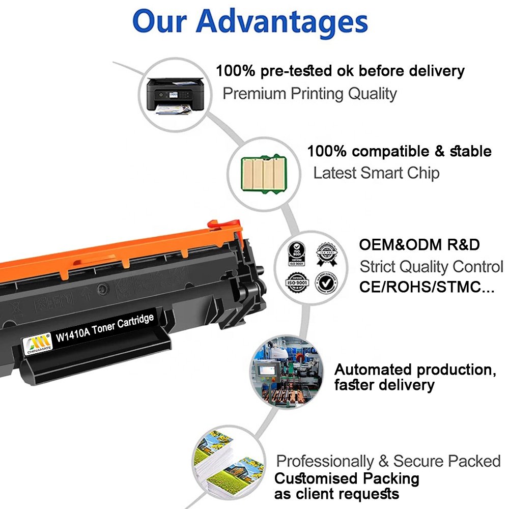 Chinamate Factory 142A Cartouches de toner W14210A Toner Cartridge Compatible HP LaserJet M110w M140w Printer Toner Cartridges