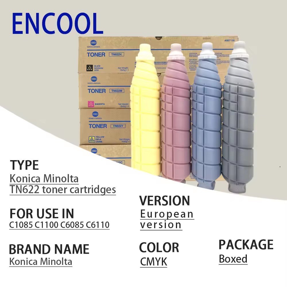 Original Konica Minolta Toner Cartridges Tn622 Full Colored Toner Original Asia Version C1085 C1100 C6085 C6110