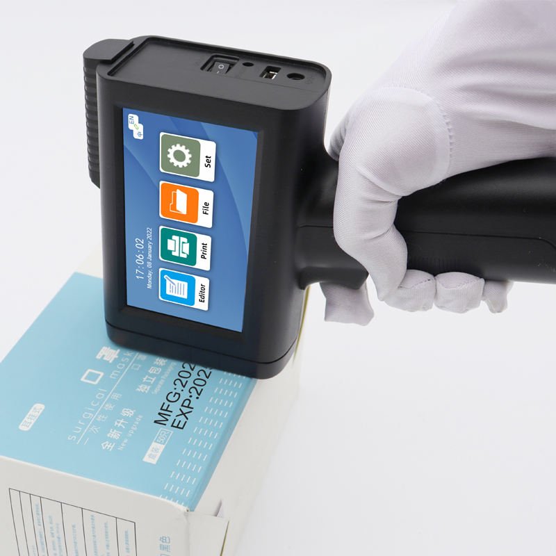 Handheld Inkjet Printer Print Date Coder Batch Batch Number Inkjet Carton Outer Packaging Box Inkjet Gun