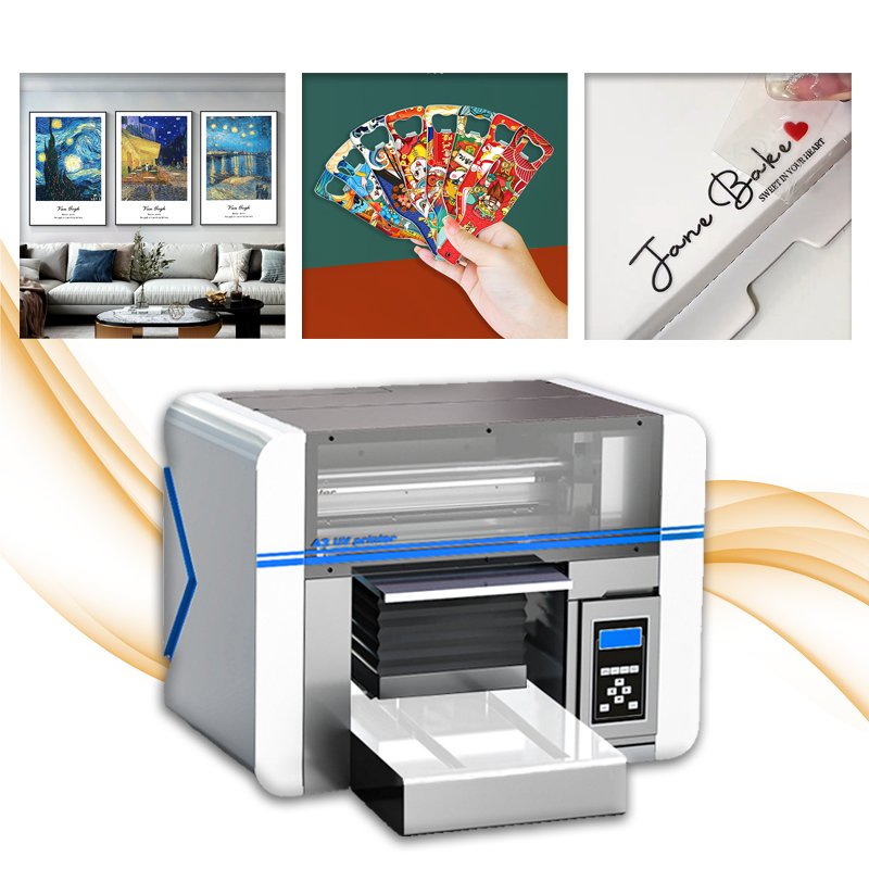 Multi functional small A3UV printer visual positioning alloy adsorption platform six color file package PVC acrylic printer