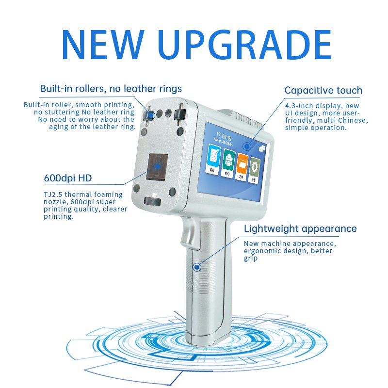 12.7mm Expiration date sign picture Portable handheld inkjet printer Permanent ink cartridge Plastic printing Mobile DIY color