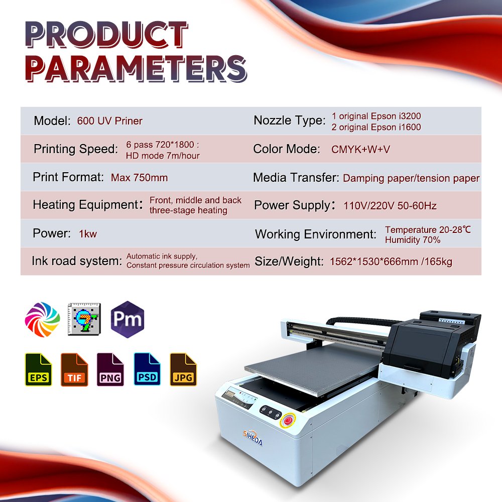 SHD-6090UV Flatbed UV Printer 6090 I3200 High Quality Printer