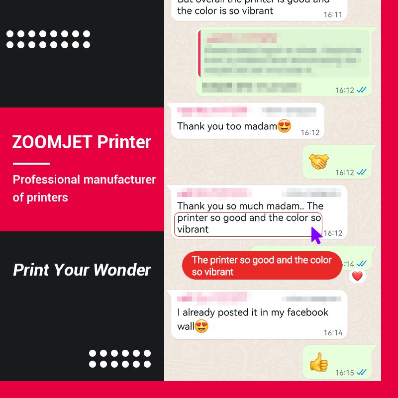 Zoomjet Automatic High Definition A3 Uv Printer Digital Inkjet Printers Dual Xp600 Printhead Printing Machine