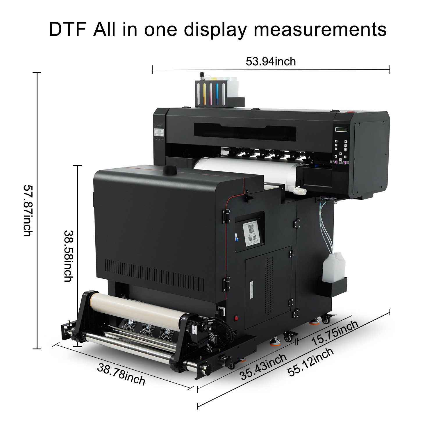 DTF Inkjet Film Tshirt Printing Machine Heat Transfer Roll To Roll Print Head A1 24inch DTF Printer i3200 heads