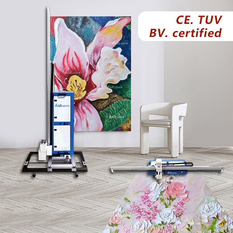 HJZ Laser Hot Selling 5D Vertical Printing Outdoor UV Wall And Floor All-In-One Printer for decor 2 IN 1