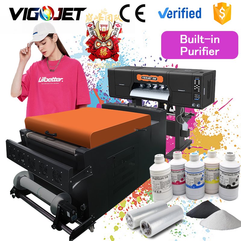 Factory new design 60cm clothing DTF printer digital inkjet printer DTF tshirt printer with built-in purifier