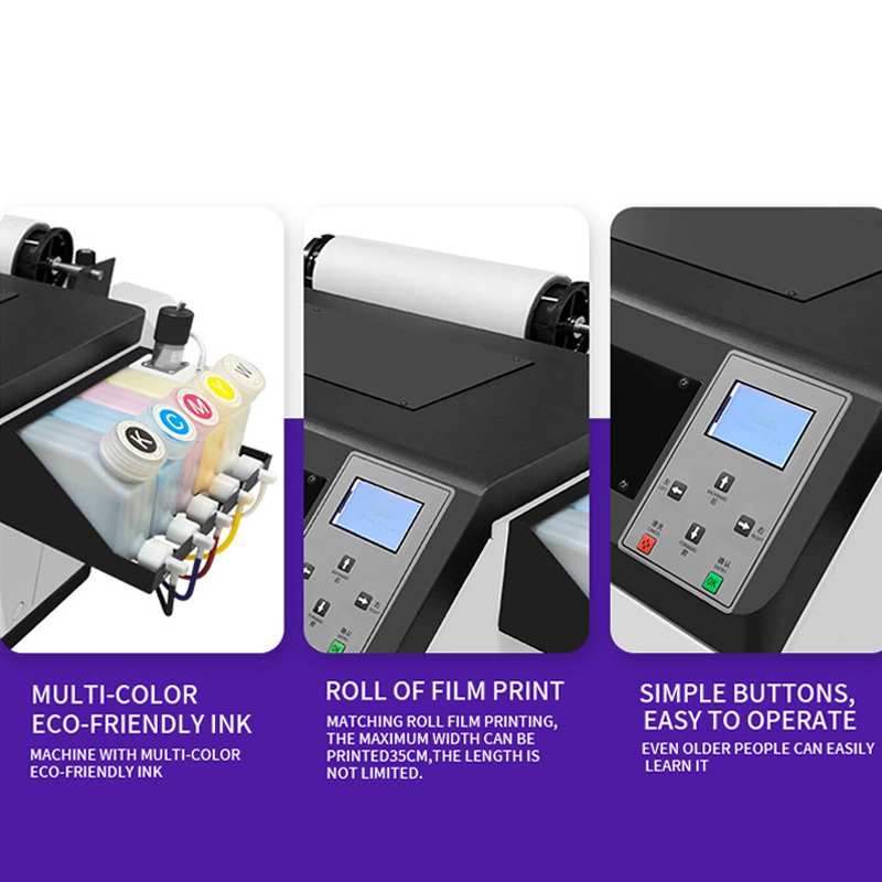 DOMSEM Automatic Inkjet Printers A3 A4 Dtf Machine Printer Desktop Textile Printing Machine Dtf Printer with Dual heads