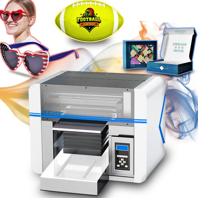 Desktop A3 UV printer, UV DTF printer, printing AB glue, varnish, packaging paper, notebook, digital products, UV inkjet printer