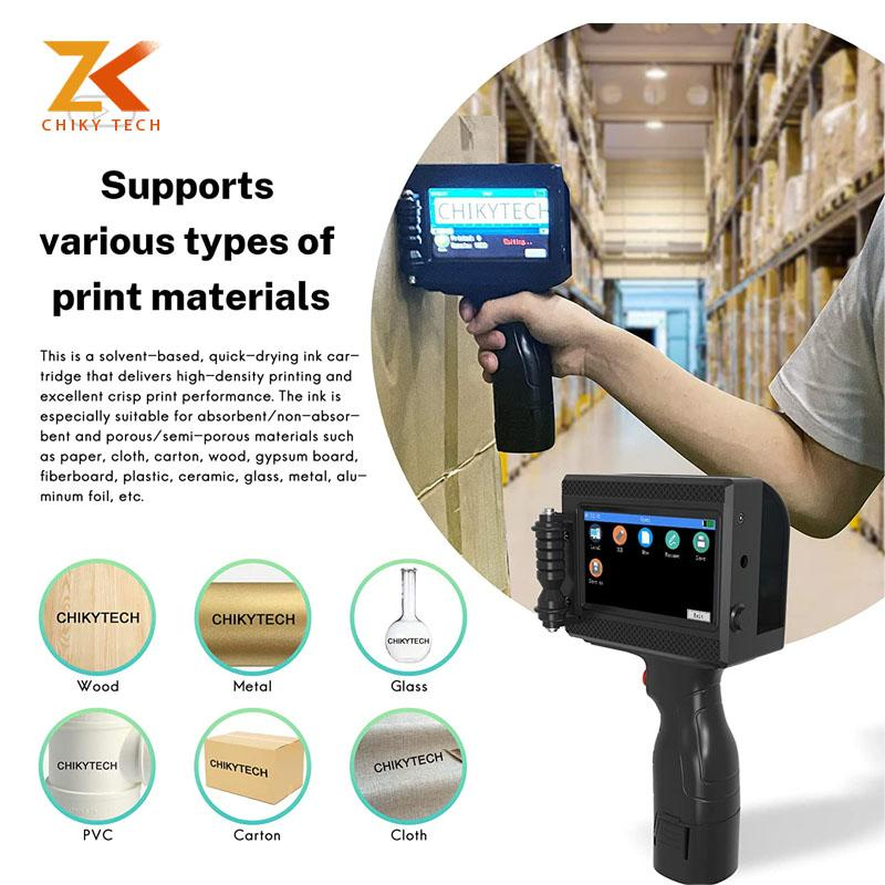Manufacture Continous Double Nozzle Portable Handheld Inkjet Printer For Expiry Date