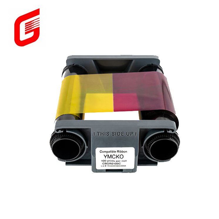 Evolis Badgy100 Badgy200 printer CBGR0100C YMCKO Compatible Ribbon Color 100 prints