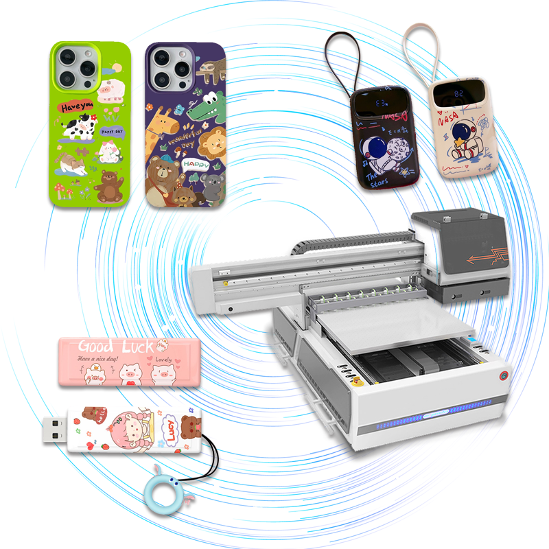 Popular and best-selling A1UV printers,uv flatbed digital inkjet printer,luggage, stationery bag, metal plastic, PVC printing