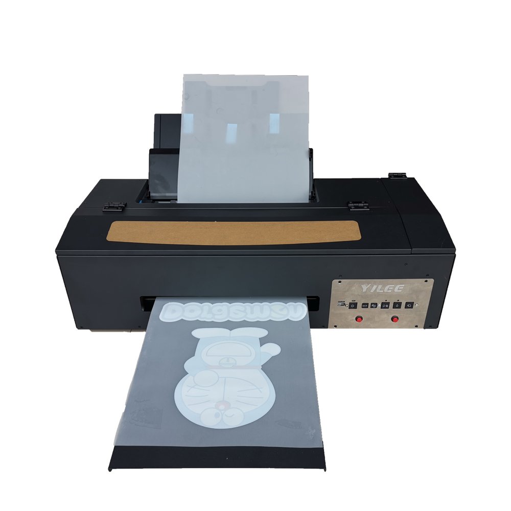 Small A3 Roll Digital Inkjet DTF Tshirt Printer Pet Film T-hirt Textile Barcode Label Heat Transfer Printing Machine L1800