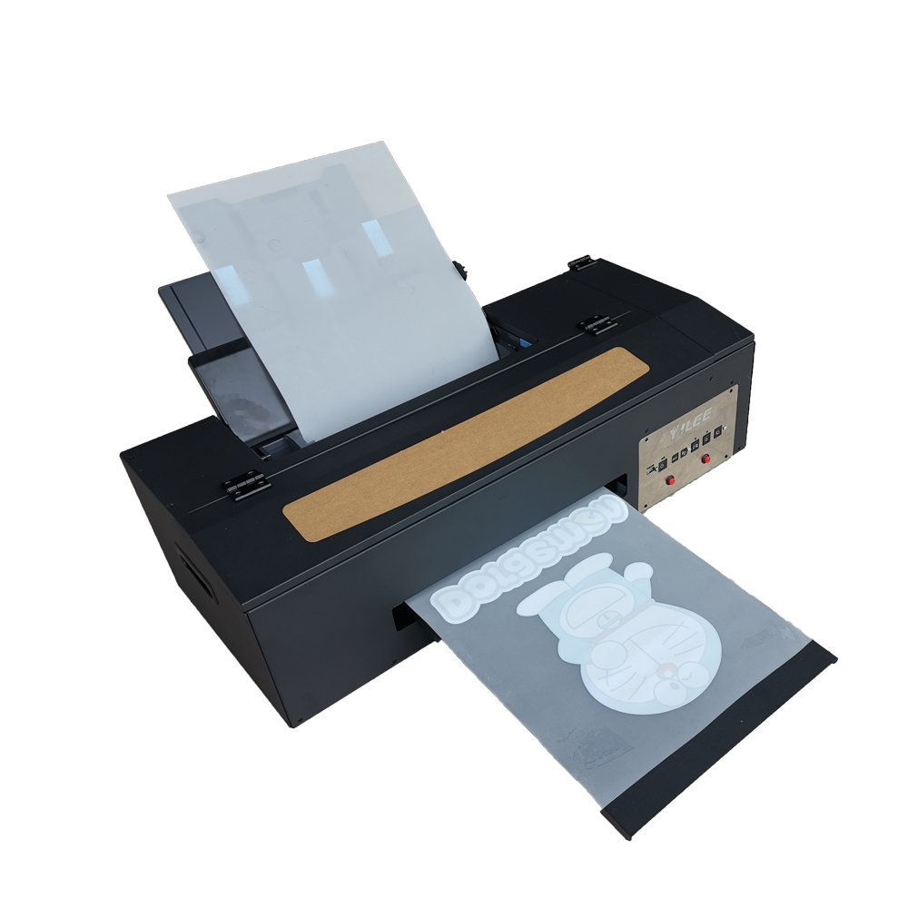 Small A3 Roll Digital Inkjet DTF Tshirt Printer Pet Film T-hirt Textile Barcode Label Heat Transfer Printing Machine L1800