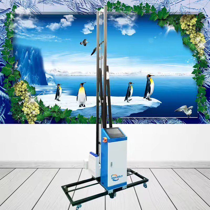 Removable portable wall printing machine factory direct price wall inkjet printer direct to wall printer with wheels