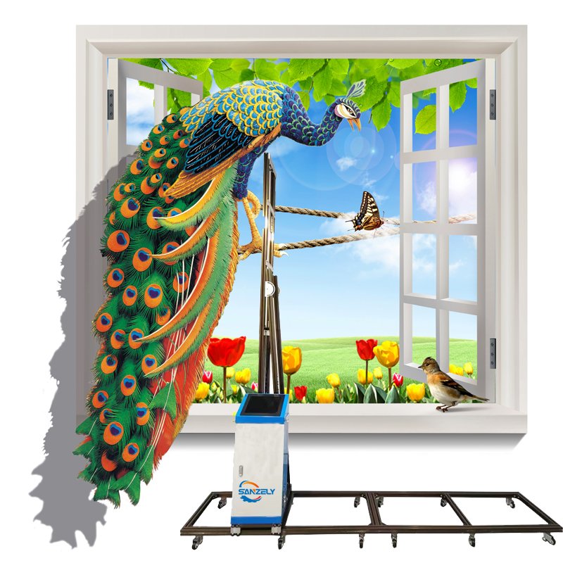 Removable portable wall printing machine factory direct price wall inkjet printer direct to wall printer with wheels