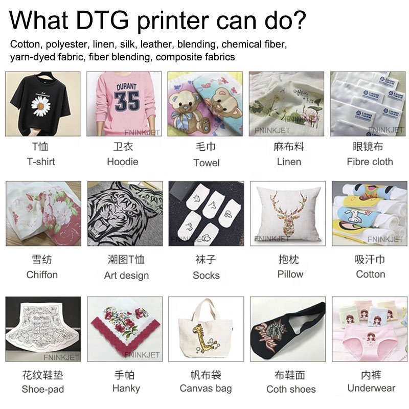 Automatic Cleaning Wholesale Digital DTG Direct to Garment Textile Printer With Double Printheads