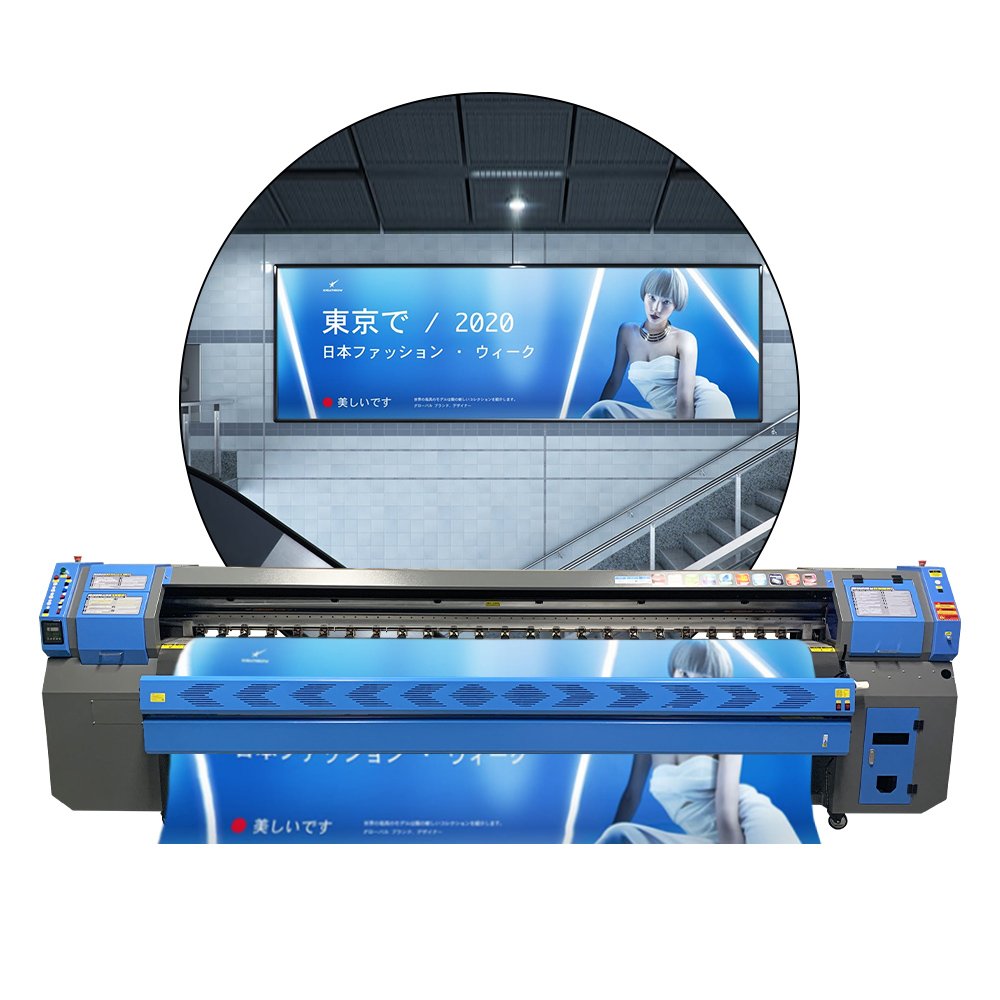Konica flex printing machinery digital viny banner plotter large format 3.2m inkjet printers for sale