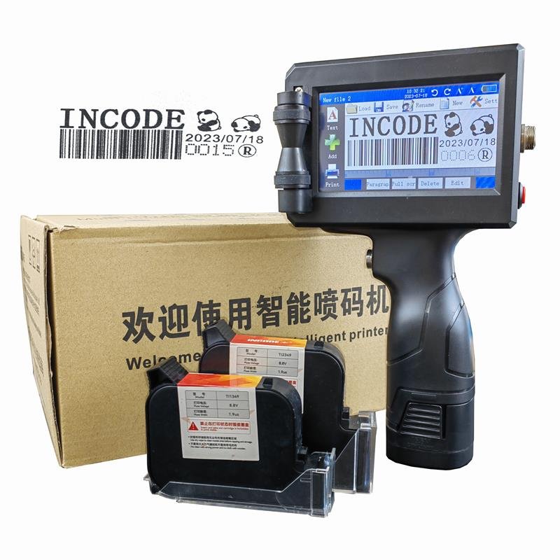 Factory Price 600dpi 12 7mm Black Yellow Green Print Red White USB Stone Letters expiry date machine Handheld Inkjet Printer