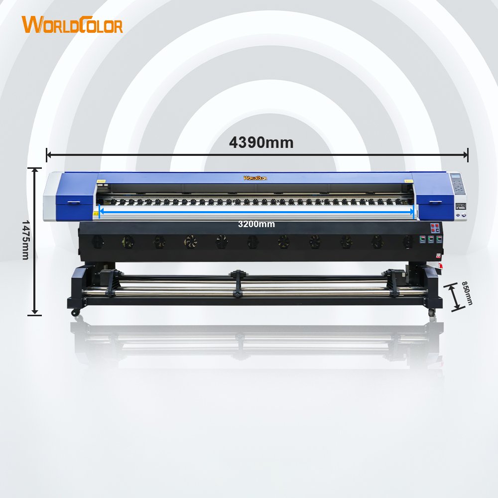 large format inkjet printer industrial 3.2m printing width double 3200 xp600 heads banner vinyl advertising printing machine
