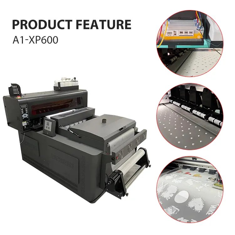 Cowint 2023 new style a1 60cm all in one xp600 inkjet dtf transfer printer with powder shaking machine and dryer