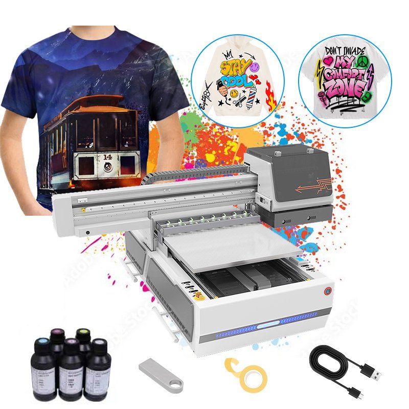 New high-quality 6090 dtg printer 4*i3200 Epson print head UV flatbed printer professional manufacturer