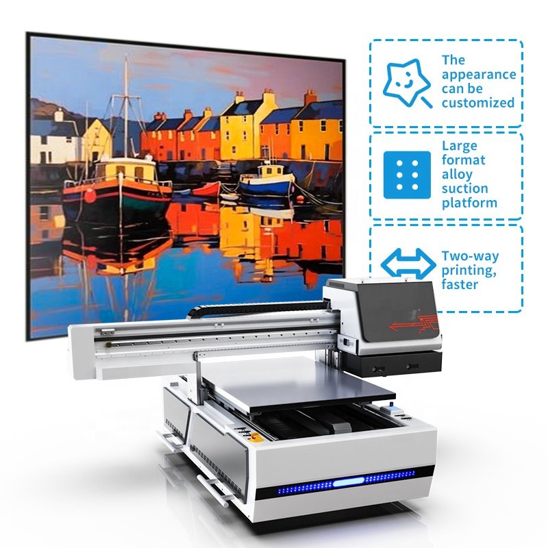 New high-quality 6090 dtg printer 4*i3200 Epson print head UV flatbed printer professional manufacturer