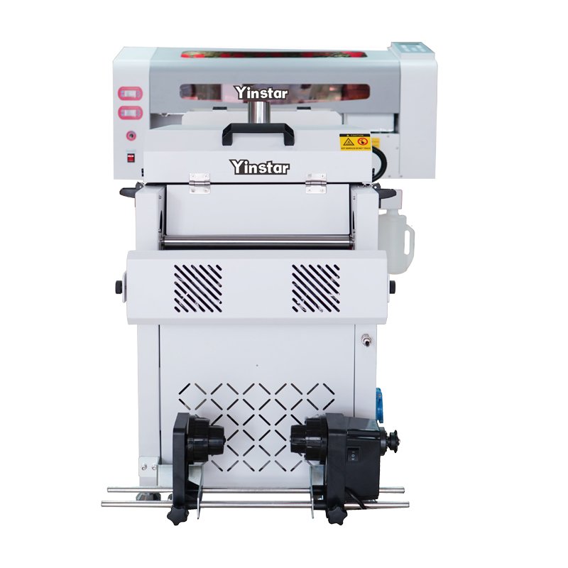2023 2 Head XP600 Digital Printer 30cm PET Film Offset T-shirt Printing Machine Shake Powder Printer