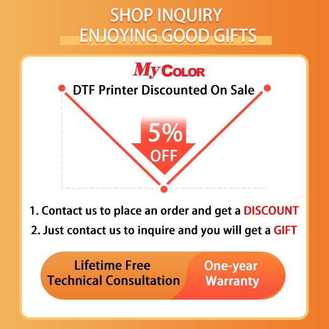 Mycolor 24inch 60cm dtf printer with powder shaker two heads xp600 i3200 for t shirt printing machines for small businesses
