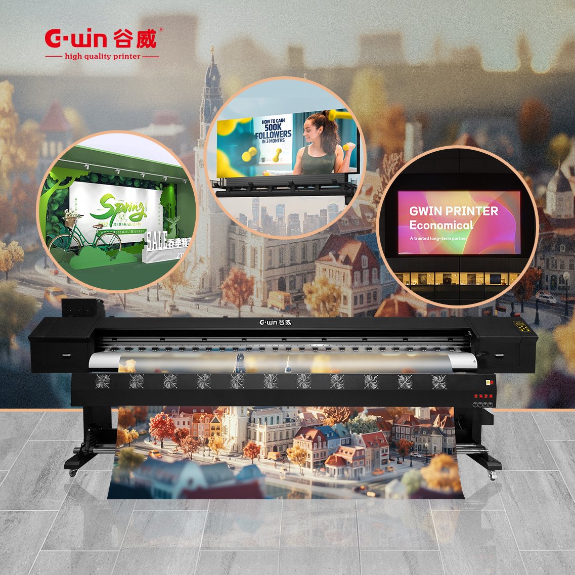 Guangzhou factory 3.2m 10 feet roll to roll Large format printing machine can use XP600 3200 XC90 printhead vinyl banner printer