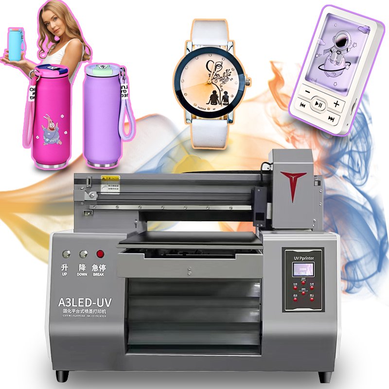 UV printer convenient 3050 UV flatbed printer, printing desk calendar, ashtray, digital products, efficient A3 UV inkjet printer
