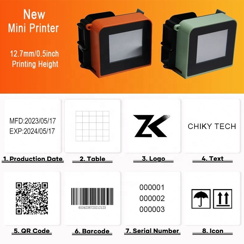 Smart Handheld Inkjet Printer Small Character Printing Printers Mini Ink Jet For Pouches Carton