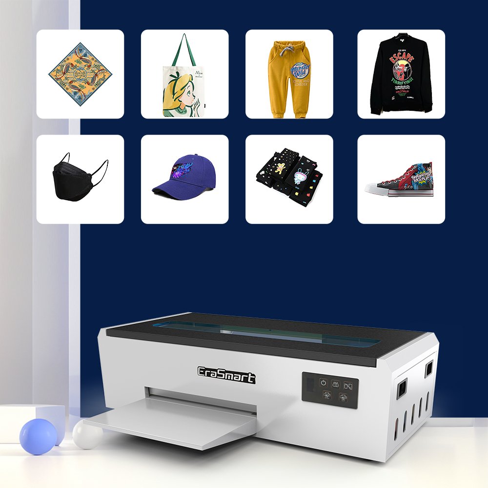 Erasmart L805 L800 Head Desktop Heat Transfer Printer A4 Digital Printer T Shirt DTF Printer Printing Machine For Small Business