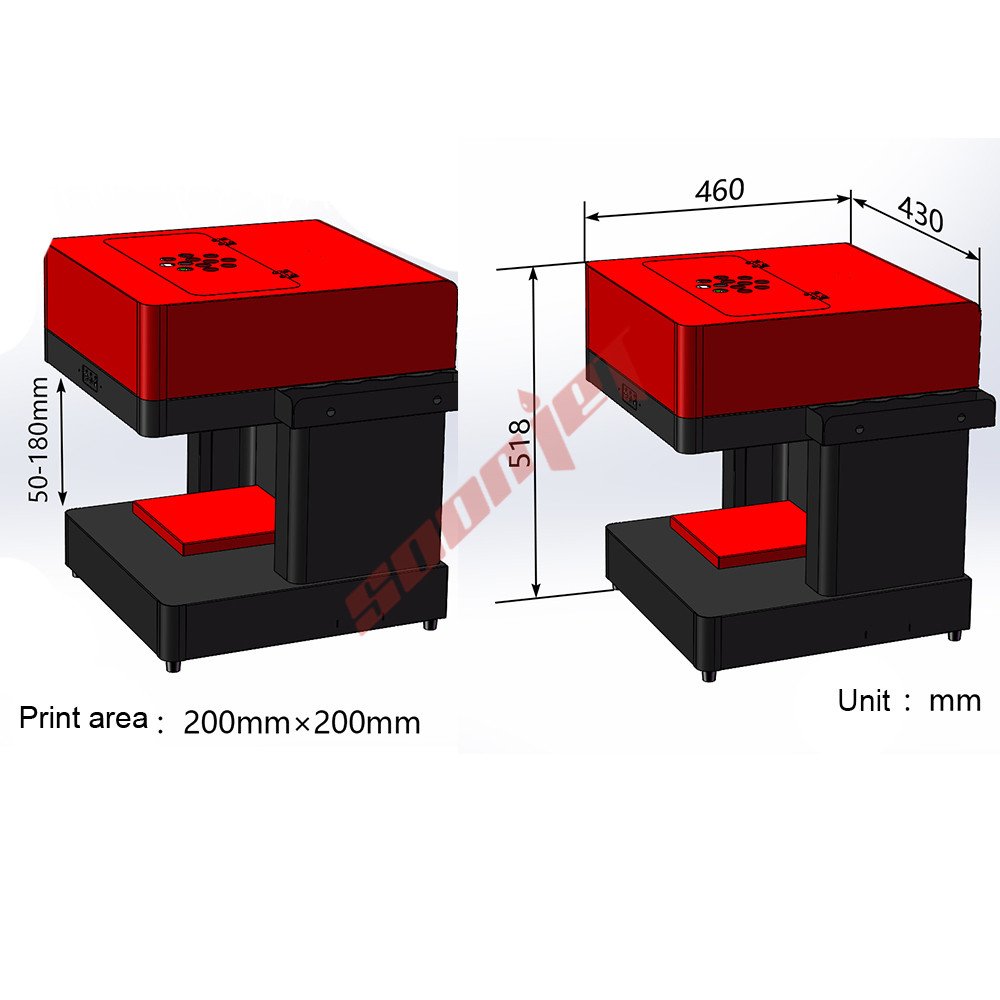 2021 Automatic Colorful Inkjet Printers 3D Food Cake Coffee Printer Machine with CE Certificate digital printing shop machines