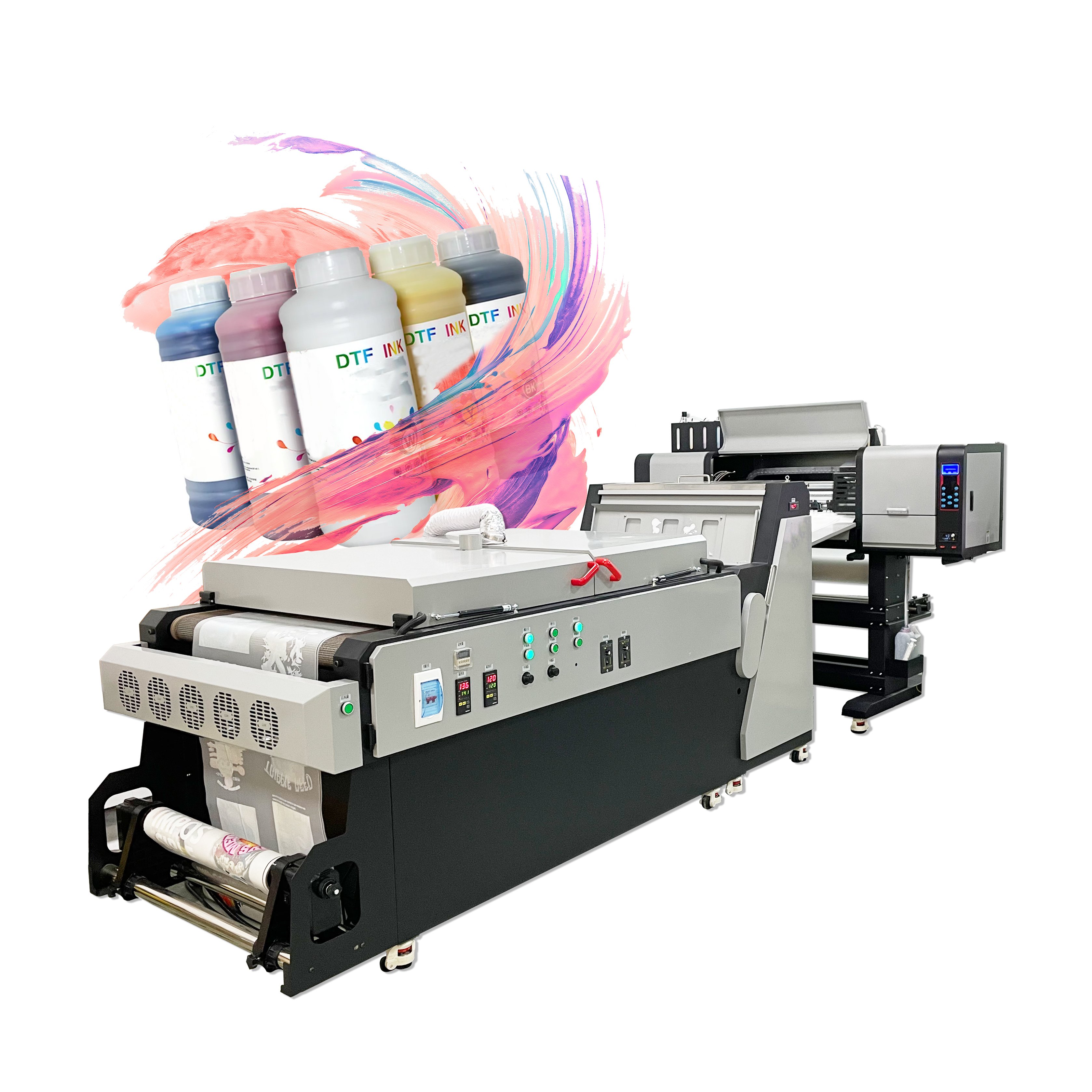 Asfrom Dtf Printing Machine 4 head A3 60 cm Pet Film Digital Inkjet Printer For T Shirt Fabric Bag Textile