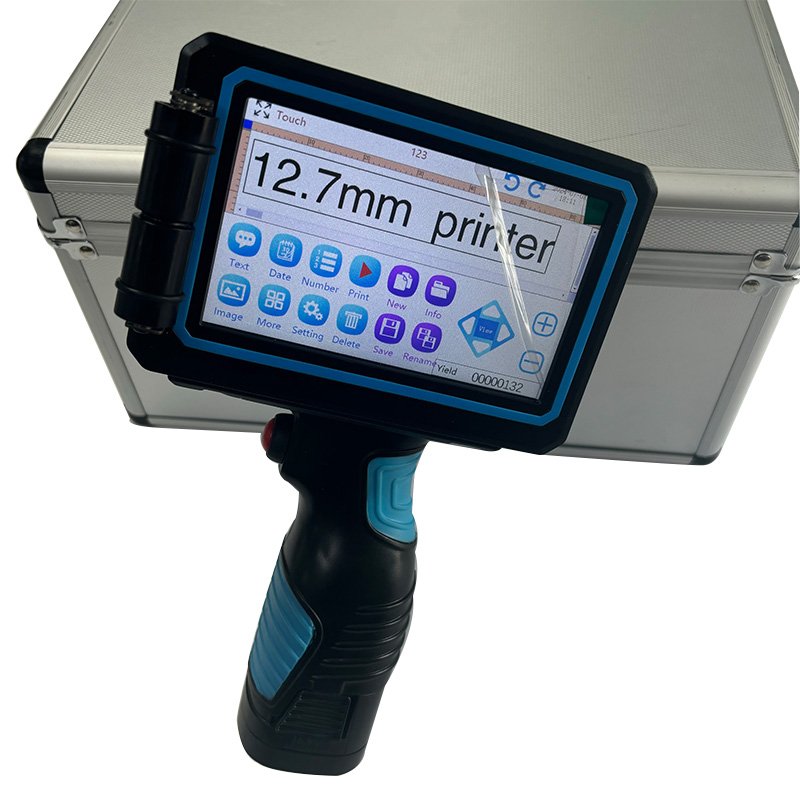 Handheld Multi-function Inkjet Printer 5Inch Touch Screen Printing Bar Code Printer Rechargeable Multi-angle Inkjet Printer