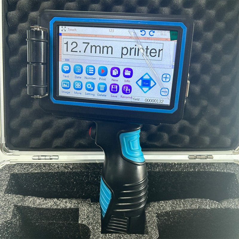 Handheld Multi-function Inkjet Printer 5Inch Touch Screen Printing Bar Code Printer Rechargeable Multi-angle Inkjet Printer