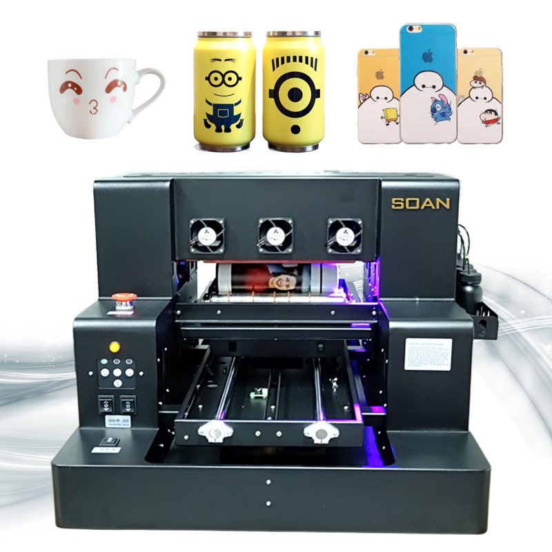 Factory Price A3 UV Flatbed Printer for Printing Shop business machine for phone case bottle glass wood metal acrylic leather