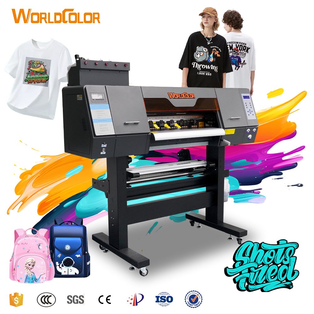 dtf printer 60 cm 4 heads i3200 Tshirt printing machine with oven shaker 24 inch dual four i3200 xp600 impresora dtf printer