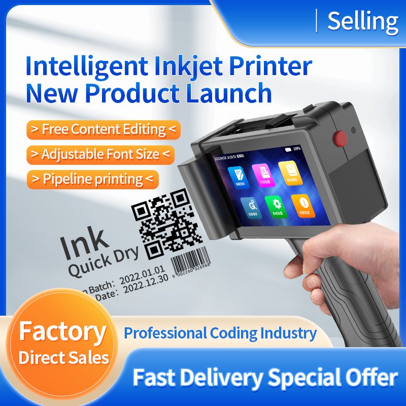 WECARE H91Handheld Printer Smart Inkjet Portable Ink Jet Printer Expiry Date Coding Inkjet Printer